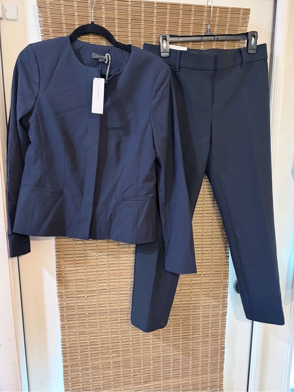 NWT Ann Taylor Navy Women's Suit Pants & Jacket Set